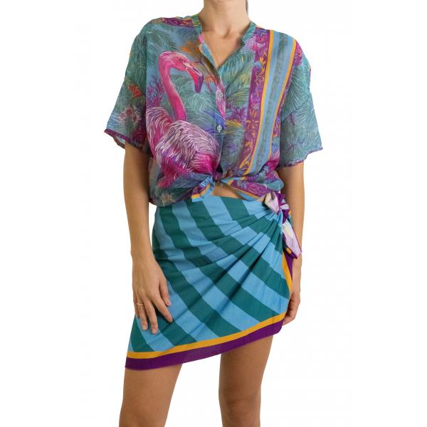 Completo Camicia e gonna fantasia pareo