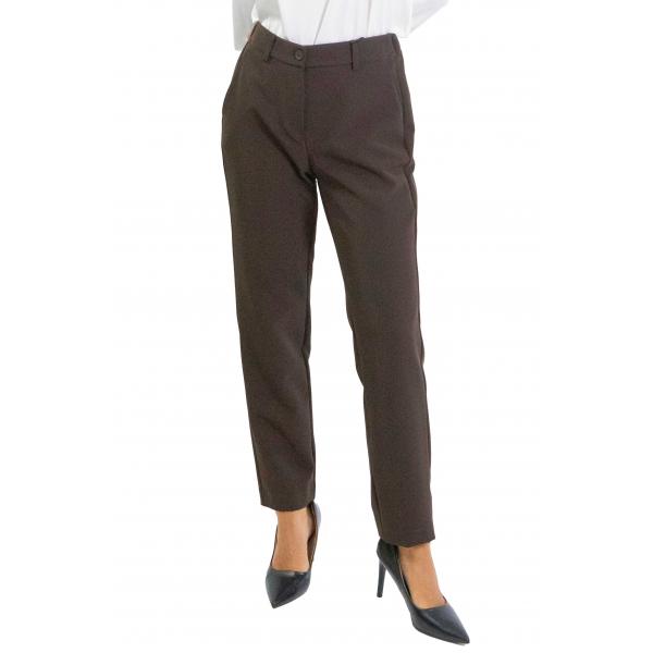 Pantalone dritto con bottone ed elastico dietro Options