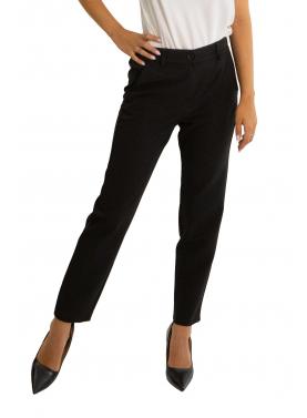 Pantalone dritto con bottone ed elastico dietro Options