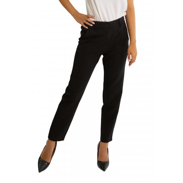 Pantalone dritto con bottone ed elastico dietro Options